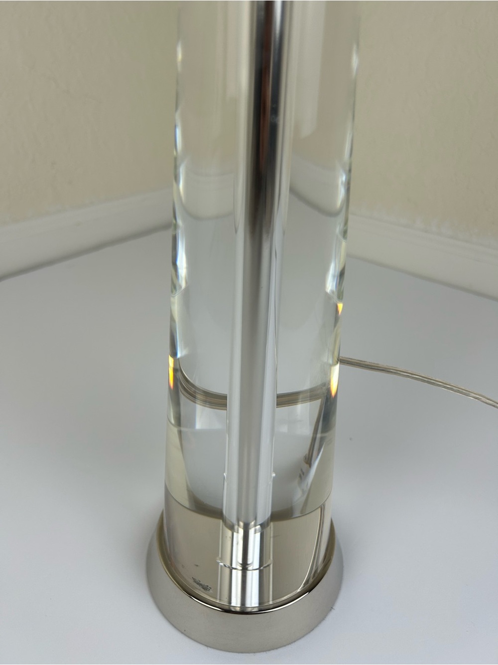 Pottery Barn RETIRED Crystal Bancroft Table Lamp HEAVY 26” - Picture 4 of 12